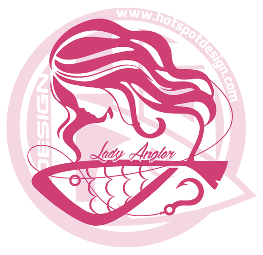 Sticker Lady Angler cm 10x10