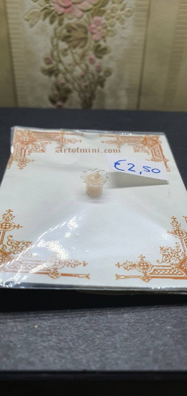 Art of mini glazen  theelichtje met kaarsje