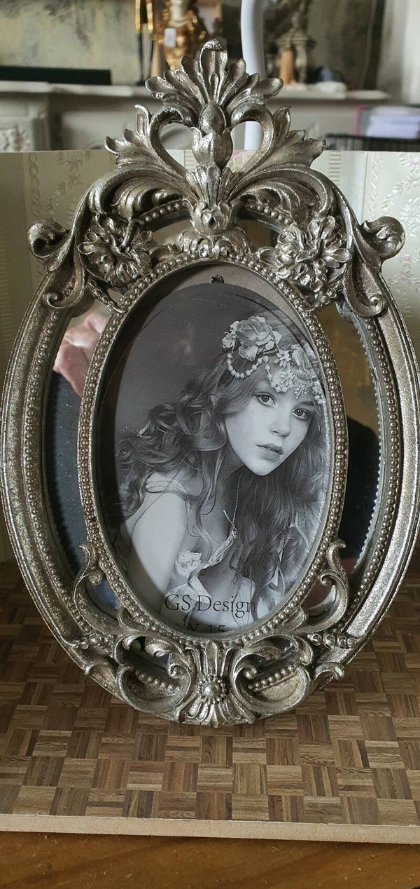 Fotolijst ovaal zilverkleurige Baroque