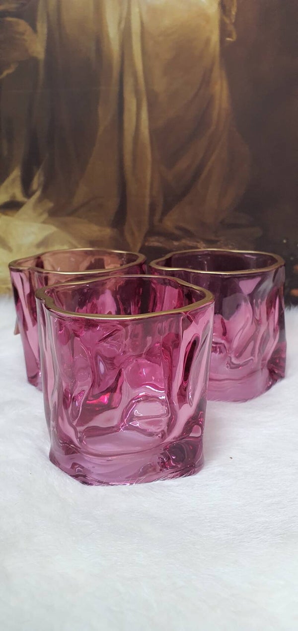 Set van 3 Roze theelichtjes