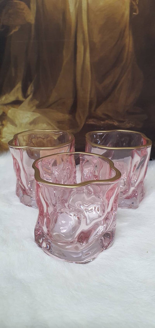 Set van 3 Licht roze theelichtjes
