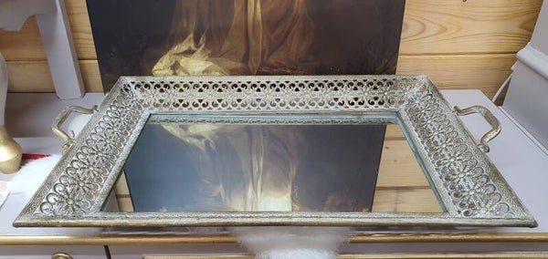 Metalen Dienblad met Spiegel