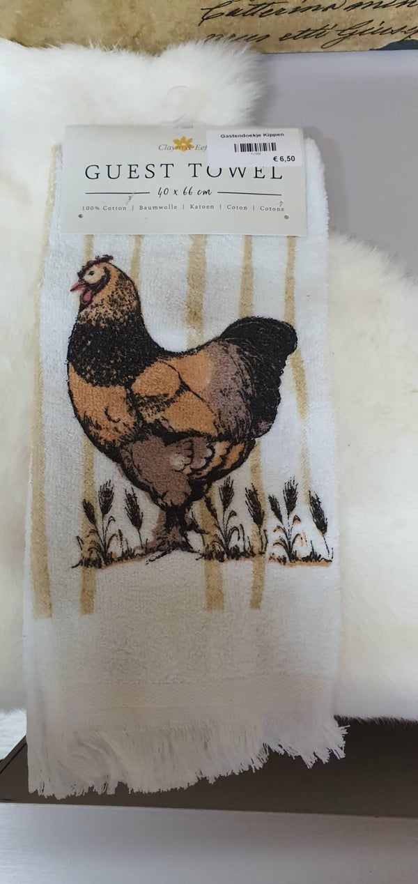 Gastendoekje kippen 40x66