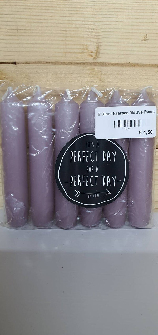 Diner kaarsen Mauve Paars
