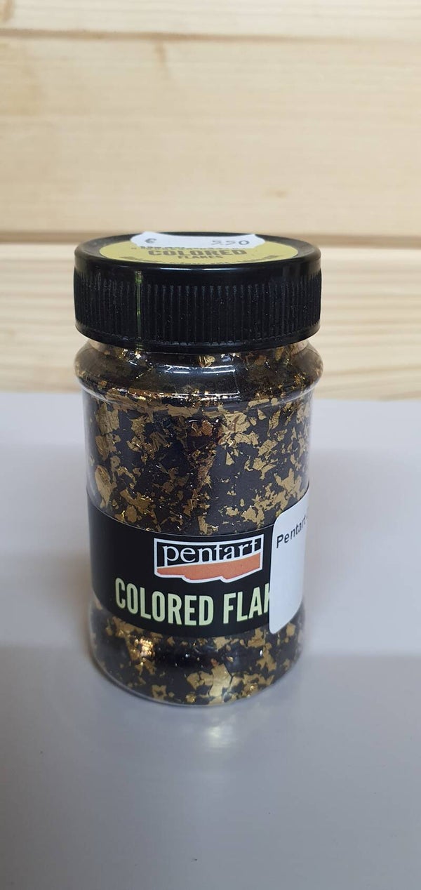 PENTART COLORED FLAKE BLACK GOLD