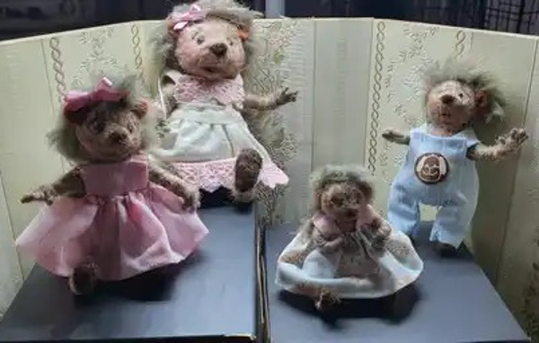 Set van 4 stoffen beertjes