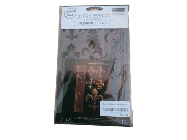 Re-Design Fleur De Lis En Or 5x8 Inch Decor Mal