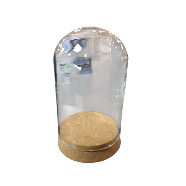 Glazen stolpje met kurk voet 14x8 cm