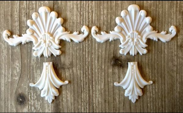 Set kunstof Ornamenten 4 stuks