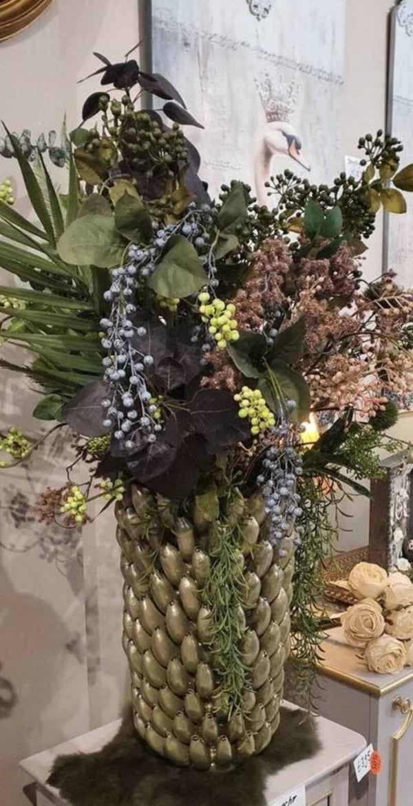 Prachtige groene keramieken vaas van Zita