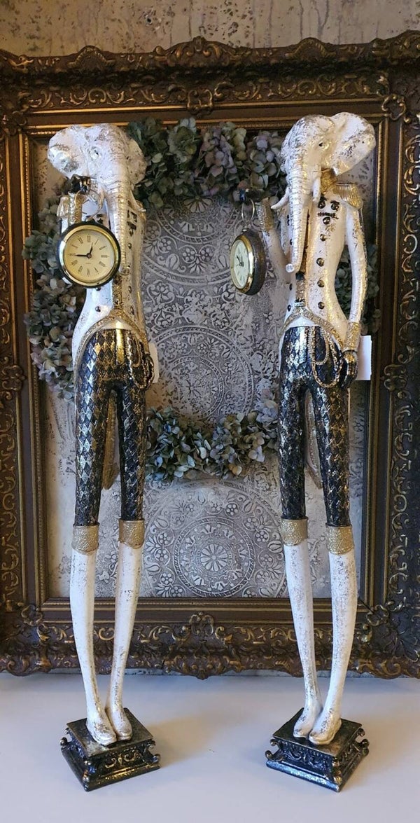 Decoratieve Olifant met Werkend Klokje
