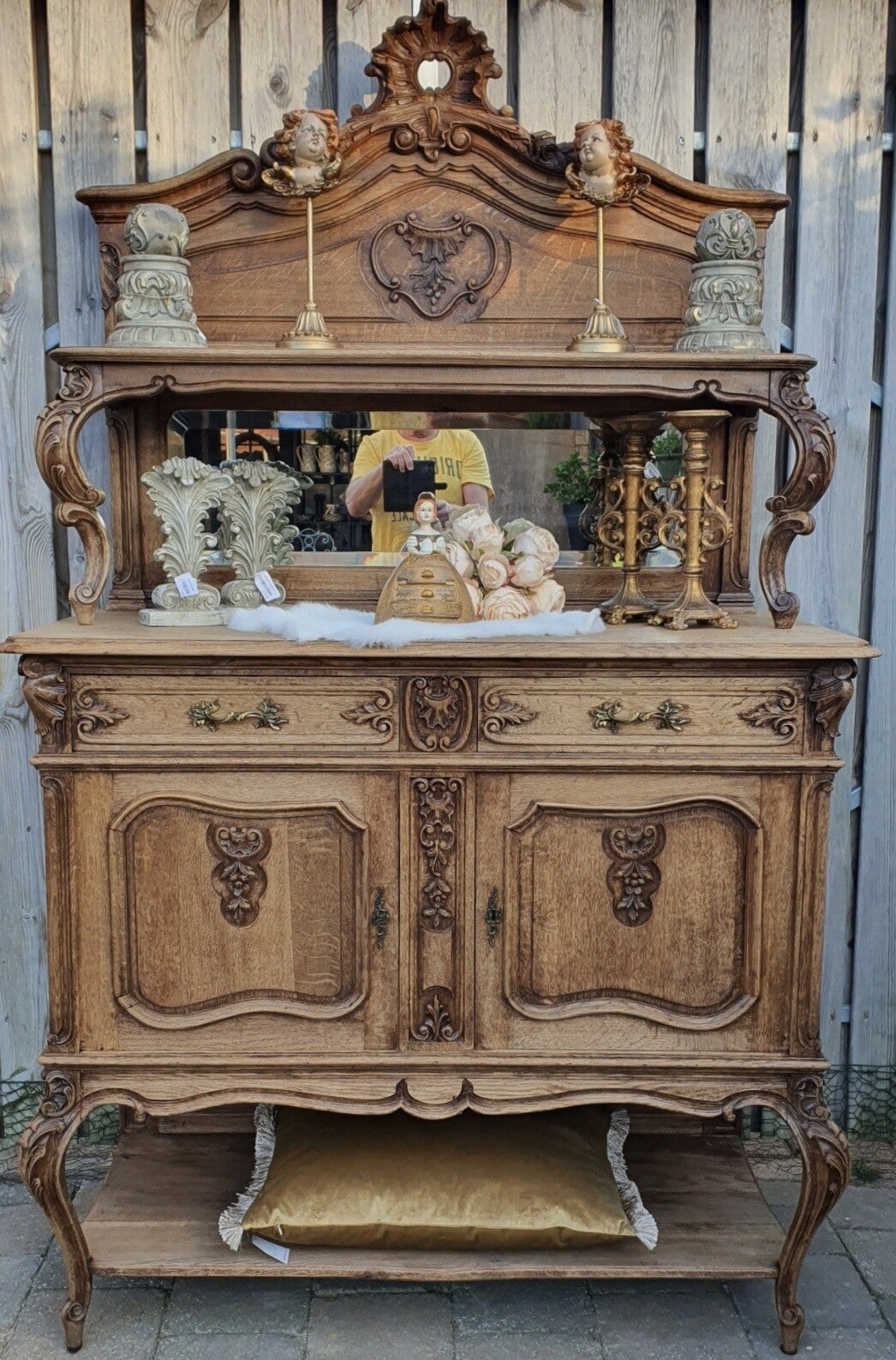 Antieke Lodewijk XV Buffetkast (Eikenhout)