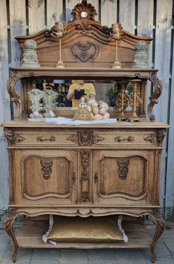 Antieke Lodewijk XV Buffetkast (Eikenhout)
