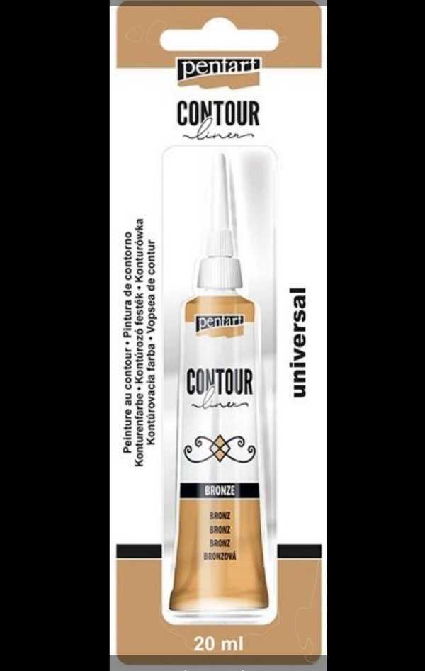 PENTART universele contour - Brons