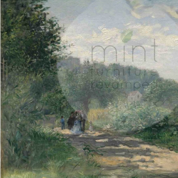 MINT decoupage papier A road to Louveciennes