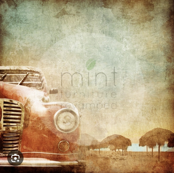 Decoupage Papier Vintage Car