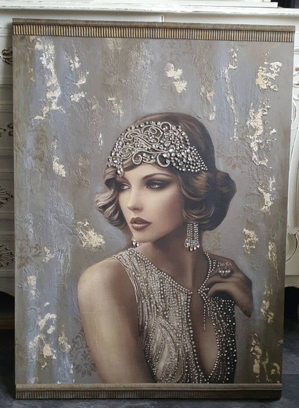 Prachtig Gerestyld paneel van 73 x 100 cm in luxe vintage