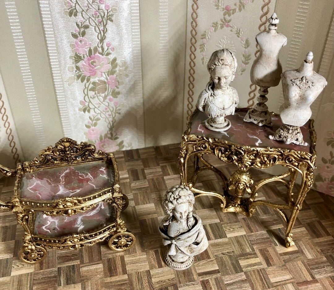 Prachtige Rococo Stijl Miniaturen Schaal 1:12
