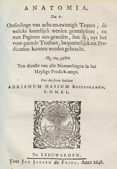 Anatomia door Adrianus Hasius