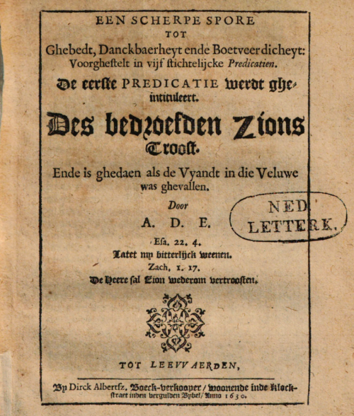 Een scherpe  spore, geschreven door Eilshemius
