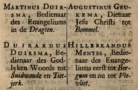 Vier Friese predikanten