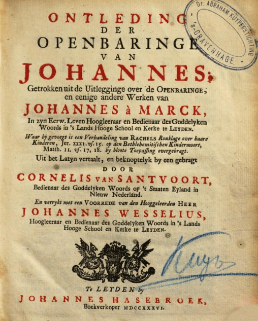 Johannes à Marck: Ontleding der Openbaring van Johannes