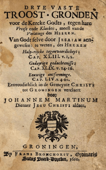 Johannes Martinus: Drye Vaste Troost Gronden