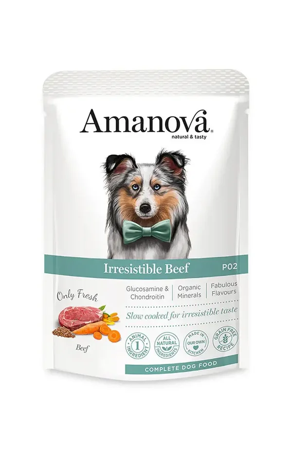 Amanona adult dog beef 12x100gram