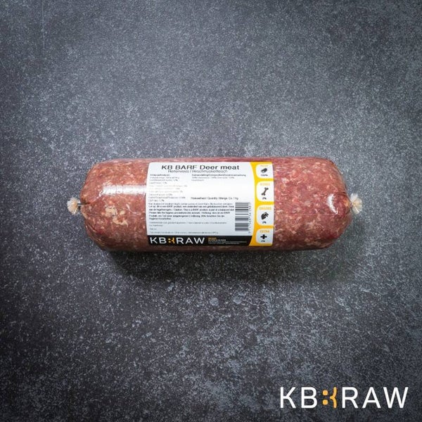 Kiezebrink Raw barf gemalen hertenvlees 10x1kg