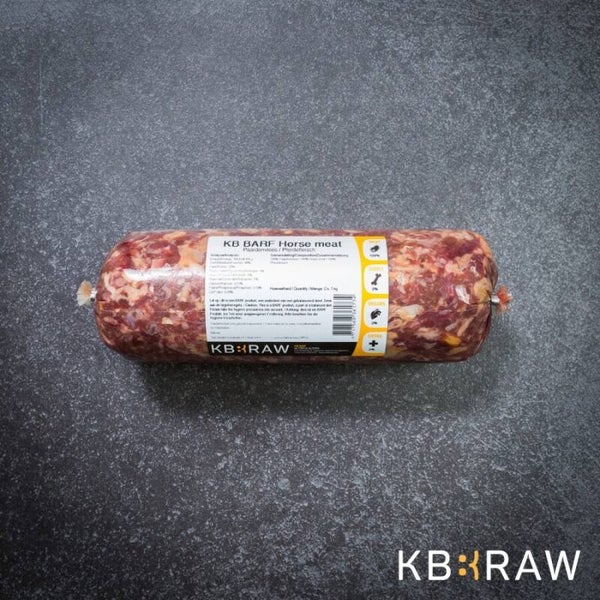 Kiezebrink Raw barf gemalen paardenvlees 10x1kg