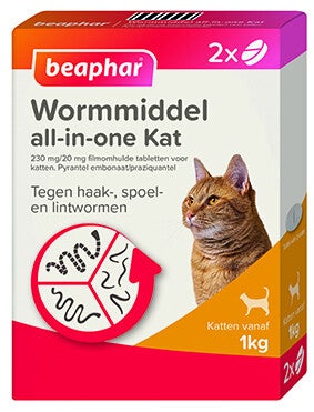 Beaphar Wormmiddel All In One Kat 2 tabletten