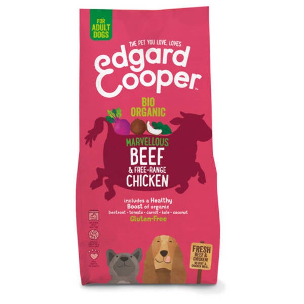 Edgard & cooper Bio Organic Beef Adult Rund Kip Rode biet 7kg