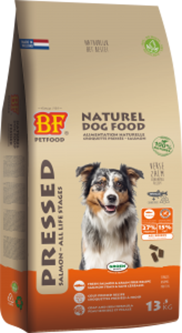 Biofood geperst zalm graanvrij 13,5kg
