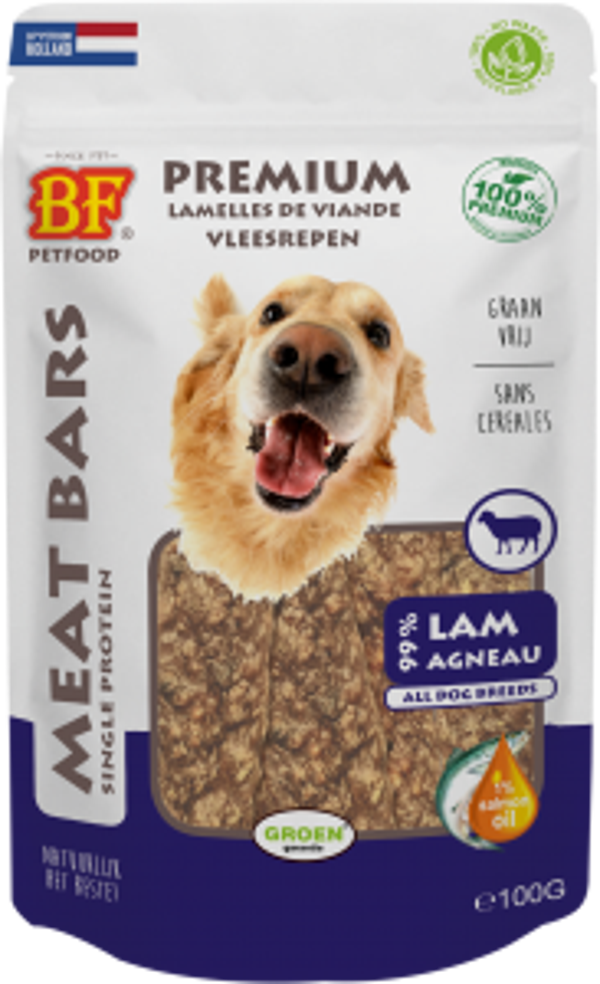 Biofood meat bars lam (100% mono proteïne) 100gram