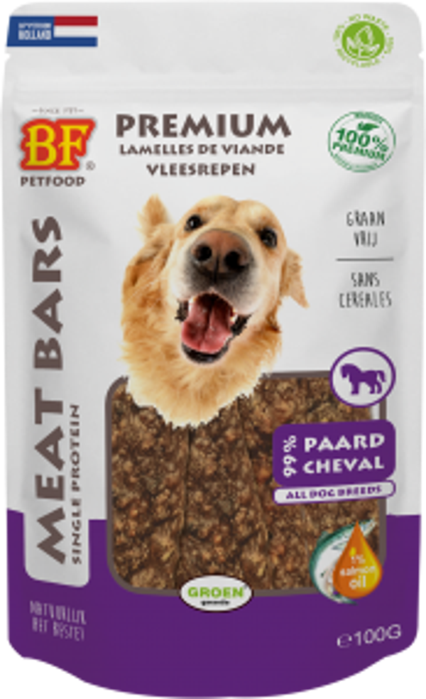 Biofood meat bars paard (100% mono proteïne) 100gram