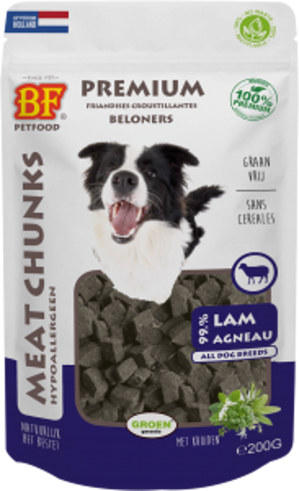 Biofood meat chunks lam (100% mono proteïne) 200gram
