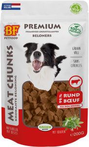 Biofood meat chunks rund&hert (mix proteïne) 200gram