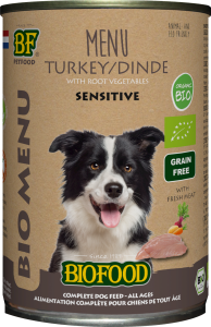 Biofood Organic hond kalkoen menu blik 12x400gram