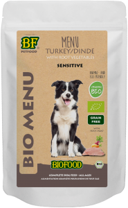 Biofood Organic hond kalkoen menu pouch 15x150gram