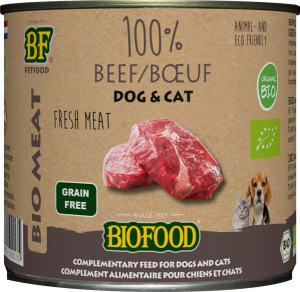 Biofood Organic hond&kat 100% rundvlees blik 12x200gram
