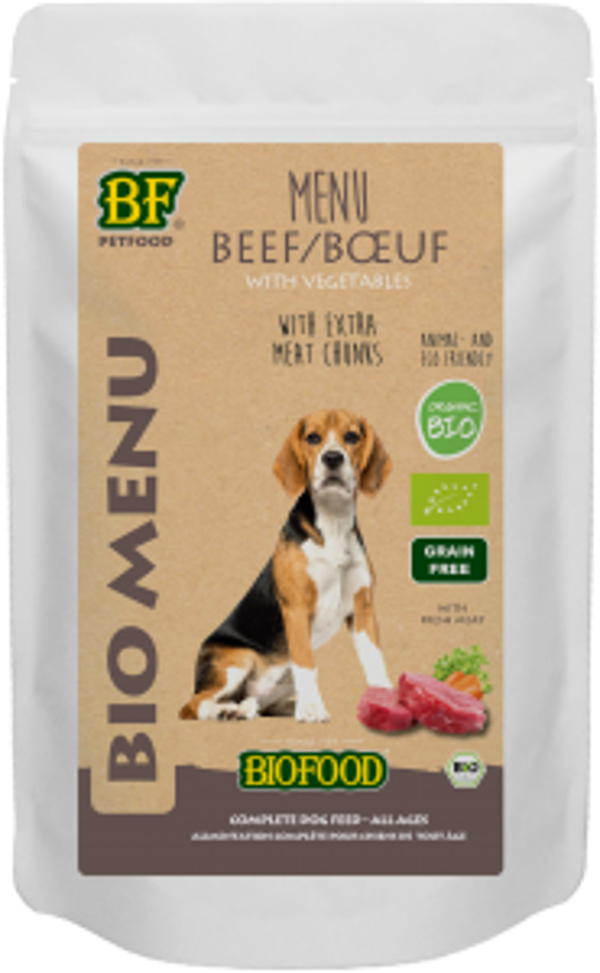 Biofood Organic hond rund menu pouch 15x150gram
