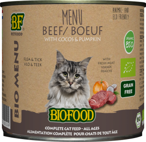Biofood Organic kat rund menu blik 12x200gram
