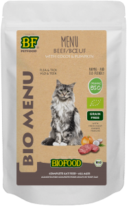 Biofood Organic kat rund menu pouch 20x100gram