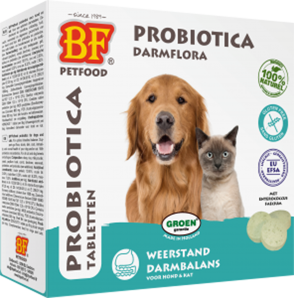 Biofood probiotica darmflora tabletten hond kat 100stuks