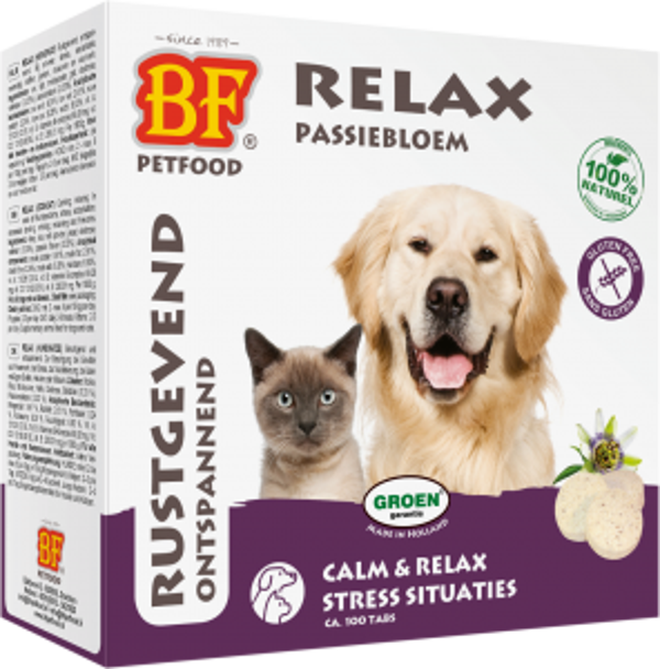 Biofood relax tabletten hond/kat 4x100stuks