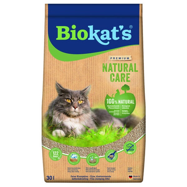 Biokat’s Natural Care kattenbakvulling 30liter