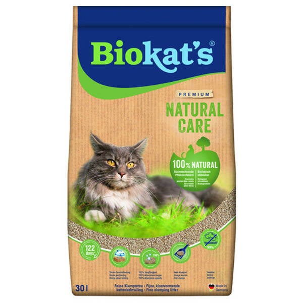 Biokat’s Natural Care kattenbakvulling 30liter