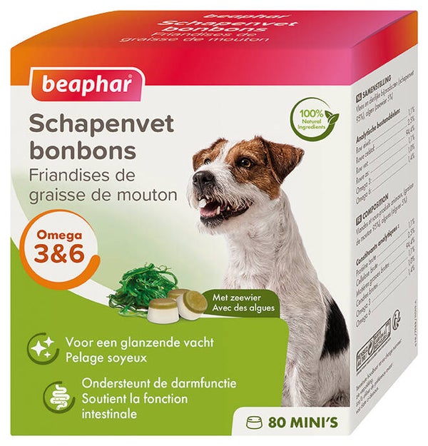 Beaphar Schapenvet Bonbons+Mini Zeewier 245gram