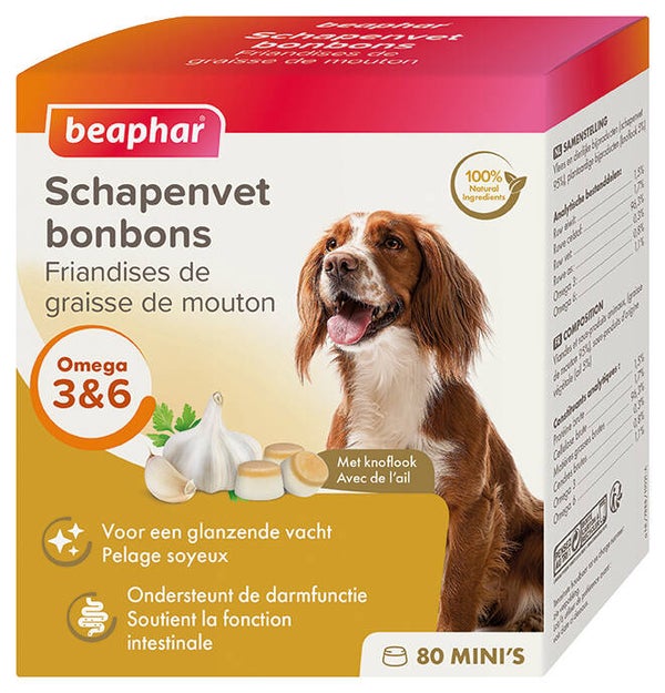 Beaphar Schapenvet Bonbons+Mini Knoflook 245gram