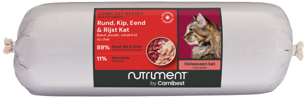 Carnibest Nutriment kat rundvlees&kip&eend&rijst 16x500gram